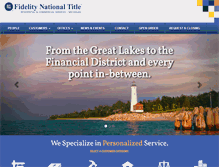Tablet Screenshot of fidelitynationaltitlegreatlakes.com